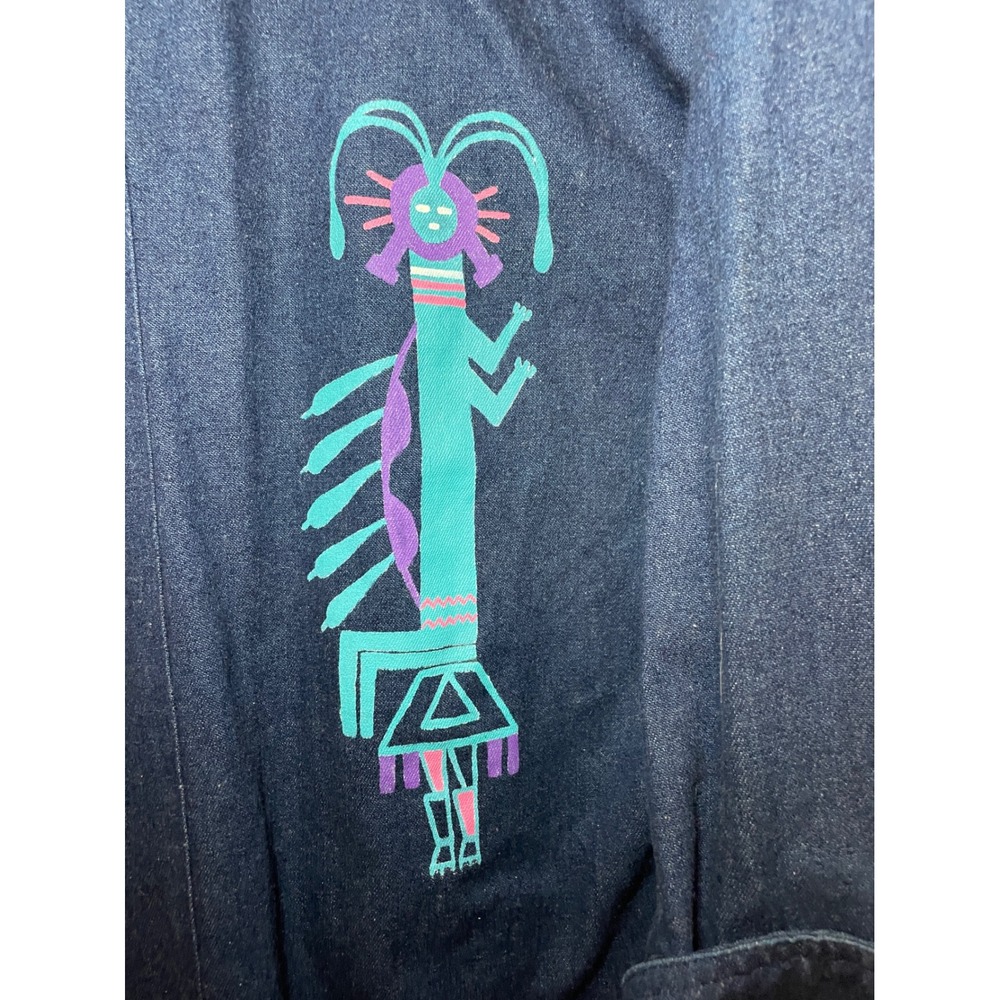 Vintage Art to Wear Kokopelli Native Inspired Eclectic Overshirt Statement Piece - Picture 11 of 14